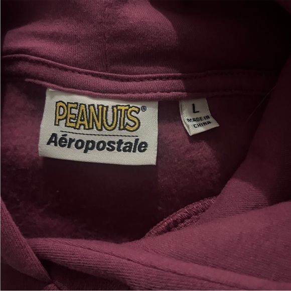 Peanuts Snoopy Varsity Cropped Hoodie Sweatshirt NWT Large - Picture 5 of 6